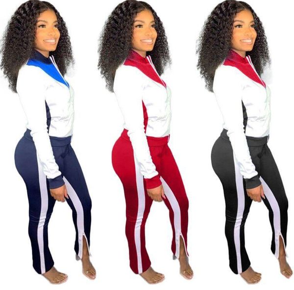 two piece dress casual outfits tracksuit women long sleeve patchwork striped print set and pants ensemble femme dos piezas, White
two piece dress casual outfits tracksuit women long sleeve patchwork striped print set and pants ensemble femme dos piezas, White