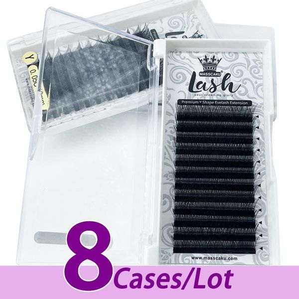 false eyelashes 8pcs/lot masscaku yy premade 8-15mm fans eyelash extensions for salon individual wholesale price oem
false eyelashes 8pcs/lot masscaku yy premade 8-15mm fans eyelash extensions for salon individual wholesale price oem