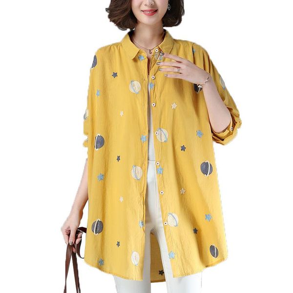 women's blouses & shirts middle-aged mother long sleeve shirt 2021 spring summer blouse female fashion cotton plus size 4xld881, White
women's blouses & shirts middle-aged mother long sleeve shirt 2021 spring summer blouse female fashion cotton plus size 4xld881, White