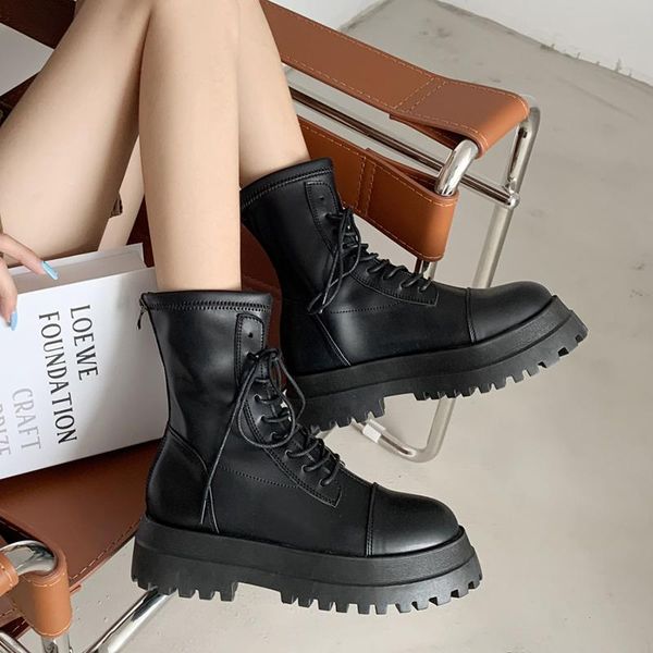 boots rimocy women autumn winter ankle 2021 fashion slip on chunky platform shoes woman thick bottom pu leather motorcycle botas, Black
boots rimocy women autumn winter ankle 2021 fashion slip on chunky platform shoes woman thick bottom pu leather motorcycle botas, Black