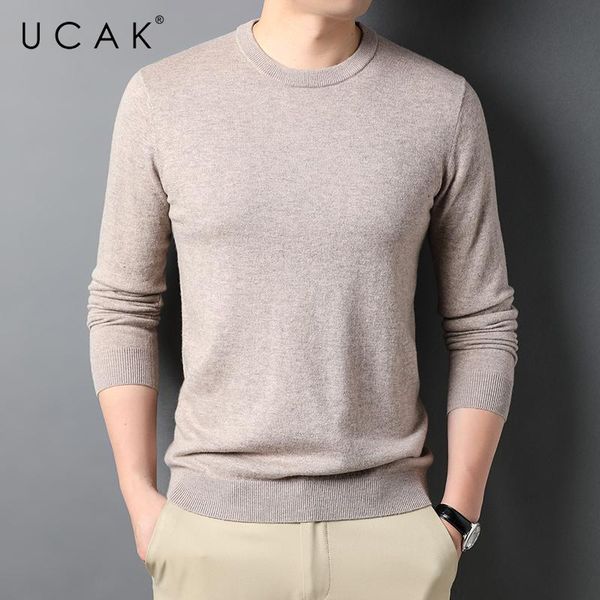 men's sweaters ucak brand casual pure wool men clothing o-neck solid color streetwear sweater pull homme autumn thin pullover u1246, White;black
men's sweaters ucak brand casual pure wool men clothing o-neck solid color streetwear sweater pull homme autumn thin pullover u1246, White;black