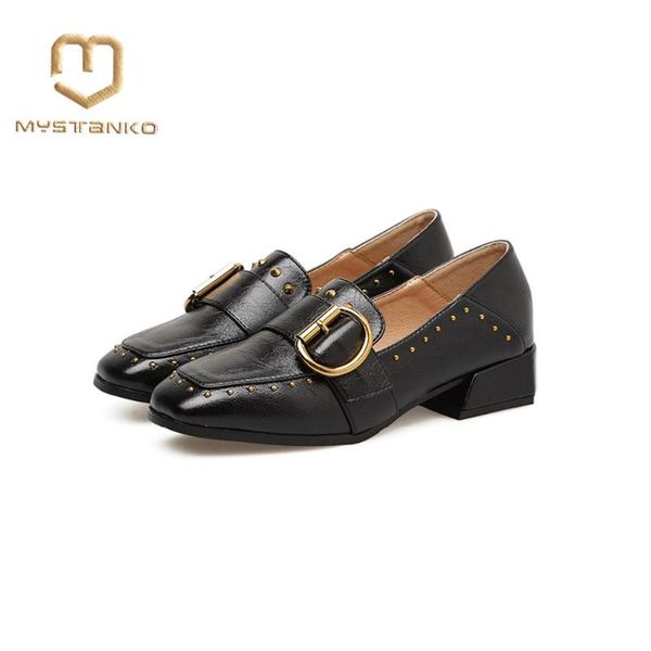 dress shoes retro rough single female metal buckle rivets small leather head low heel . zsn033, Black
dress shoes retro rough single female metal buckle rivets small leather head low heel . zsn033, Black