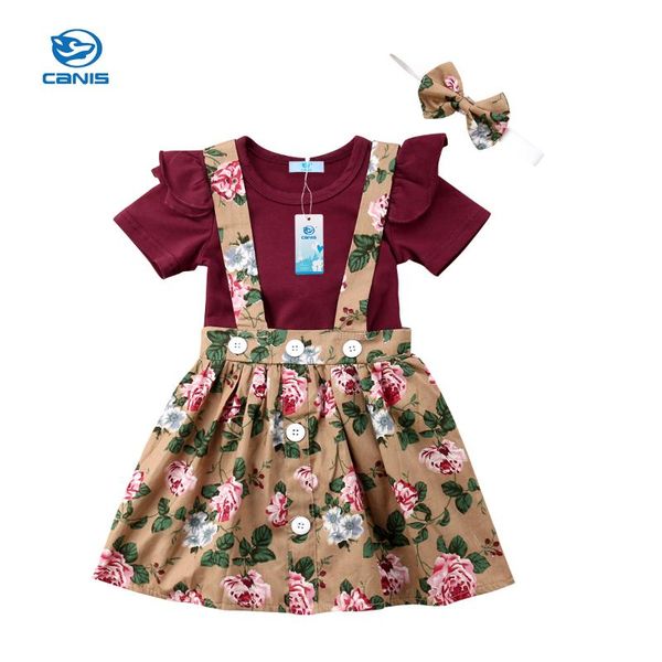 summer fashion cute sweet 3pcs born baby girl short sleeve romper floral belt dress outfit girl's dresses, Red;yellow
summer fashion cute sweet 3pcs born baby girl short sleeve romper floral belt dress outfit girl's dresses, Red;yellow