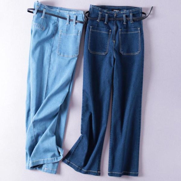 spring autumn casual ankle length jeans women high waist loose wide leg women's, Blue
spring autumn casual ankle length jeans women high waist loose wide leg women's, Blue