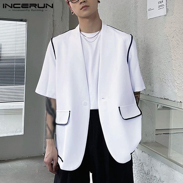 men's casual shirts summer men shirt patchwork v neck button short sleeve camisa masculina streetwear 2021 korean leisure s-5xl inceru, White;black
men's casual shirts summer men shirt patchwork v neck button short sleeve camisa masculina streetwear 2021 korean leisure s-5xl inceru, White;black