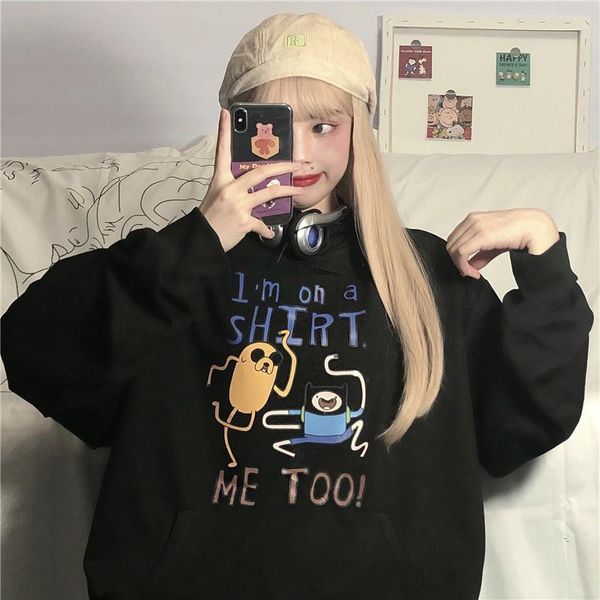women's hoodies & sweatshirts hoodie women hooded hip-hop all-match casual oversized pullover korean style warm kawaii loose streetwear, Black
women's hoodies & sweatshirts hoodie women hooded hip-hop all-match casual oversized pullover korean style warm kawaii loose streetwear, Black
