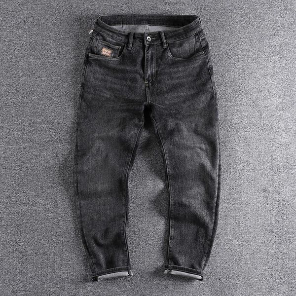 men's jeans autumn and winter simple embroidery embellishment black gray slim fit small feet elastic casual pants 529, Blue
men's jeans autumn and winter simple embroidery embellishment black gray slim fit small feet elastic casual pants 529, Blue