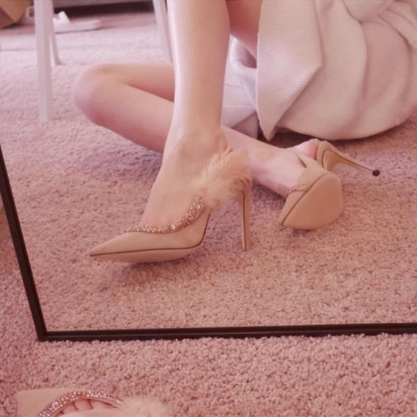 style shoes woman feather pumps crystal-embellished suede pointed toe stiletto high heel women slingbacks sandal 2021 sandals, Black
style shoes woman feather pumps crystal-embellished suede pointed toe stiletto high heel women slingbacks sandal 2021 sandals, Black