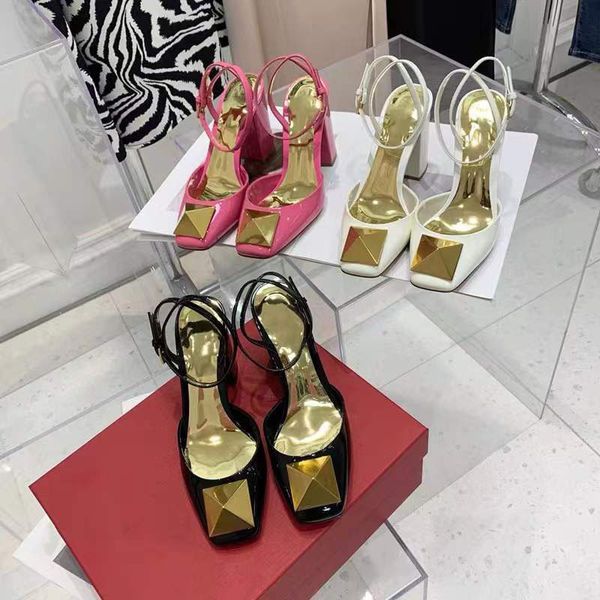 thick heel sandals 2022 new large rivet high heels back strap shallow mouth square head single shoe fairy shoes, Black
thick heel sandals 2022 new large rivet high heels back strap shallow mouth square head single shoe fairy shoes, Black
