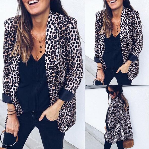 women's suits & blazers fashion women slim ol suit casual blazer leopard jacket coat outwear long sleeve clothing, White;black
women's suits & blazers fashion women slim ol suit casual blazer leopard jacket coat outwear long sleeve clothing, White;black