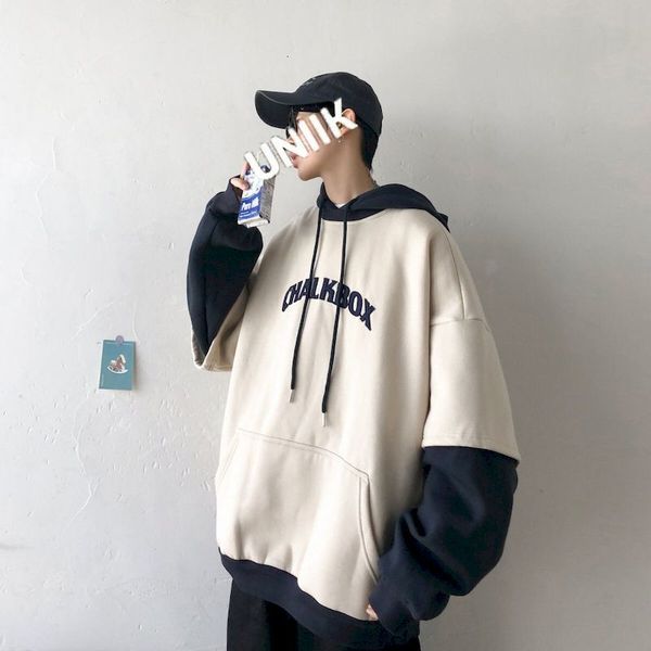men's hoodies & sweatshirts fake two hooded sweater hong kong style hip-hop loose winter velvet thick haikyuu hoodie streetwear wo, Black
men's hoodies & sweatshirts fake two hooded sweater hong kong style hip-hop loose winter velvet thick haikyuu hoodie streetwear wo, Black