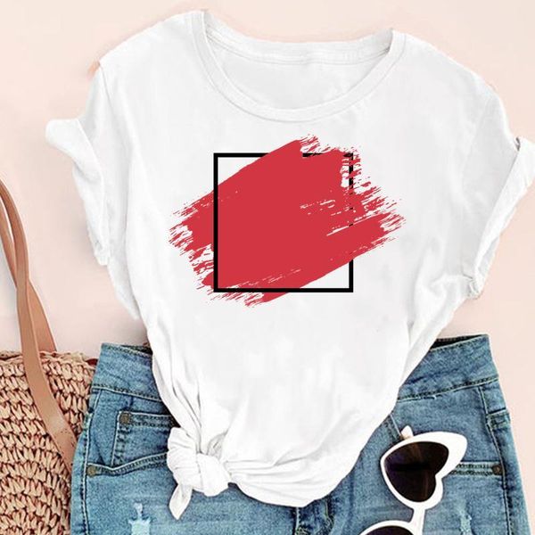 women's t-shirt women geometric watercolor cute 90s style fashion print graphic summer short sleeve female clothes tees tshirt, White
women's t-shirt women geometric watercolor cute 90s style fashion print graphic summer short sleeve female clothes tees tshirt, White