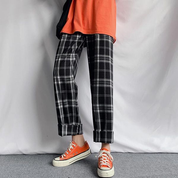 women's pants & capris harteen spring autumn korean fashion black white plaid loose straight high waist casual wide-leg calcas feminina
women's pants & capris harteen spring autumn korean fashion black white plaid loose straight high waist casual wide-leg calcas feminina
