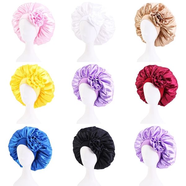 large satin bonnet women sleep night cap bonnet hat for hair care head cover beanies skullies with wide elastic band, Blue;gray
large satin bonnet women sleep night cap bonnet hat for hair care head cover beanies skullies with wide elastic band, Blue;gray