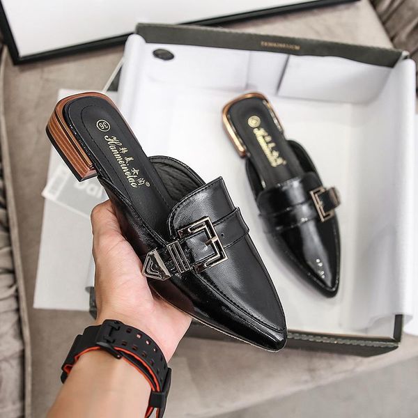slippers black leather mules shoes women casual pointed toe slip on flat slides outdoor female feetwear zapatos para mujer ro34
slippers black leather mules shoes women casual pointed toe slip on flat slides outdoor female feetwear zapatos para mujer ro34