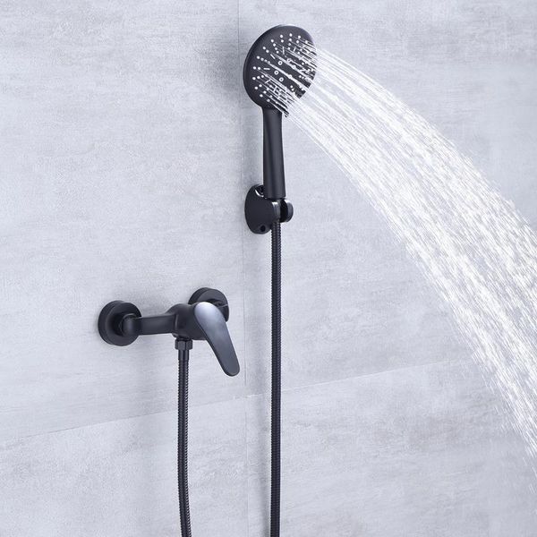 bathroom shower sets faucet matte black bath mixer tap with hand head and cold set wall mounted
bathroom shower sets faucet matte black bath mixer tap with hand head and cold set wall mounted