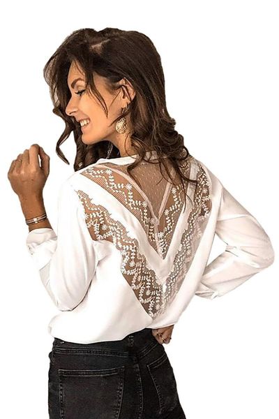women's blouses & shirts black/white patchwork lace cut out backless v neck shirt blouse women arrival summer autumn fashion hollow
women's blouses & shirts black/white patchwork lace cut out backless v neck shirt blouse women arrival summer autumn fashion hollow