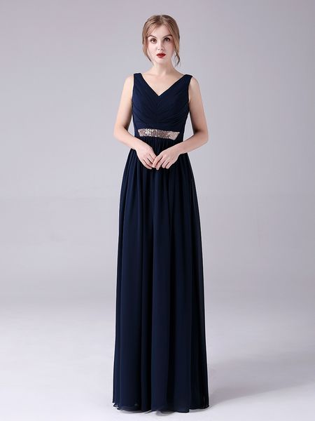 2022 long v-neck prom dresses vintage aline chiffon sequined sash floor length split formal evening dress party gowns, Black
2022 long v-neck prom dresses vintage aline chiffon sequined sash floor length split formal evening dress party gowns, Black