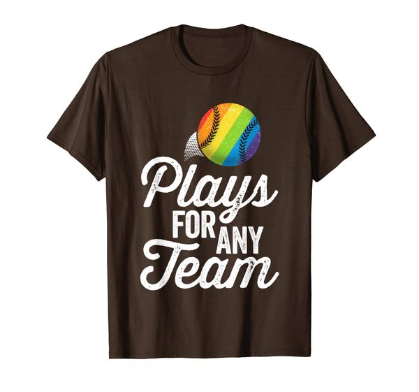 Plays For Any Team Funny LGBT Pride Pun Bi March Parade T-Shirt, Mainly pictures