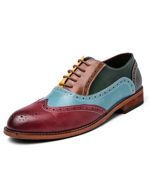 Mens High Quality Color Matching PU Hollow Lace Classic Brogue Shoes Retro Fashion Trend All-match Business Casual Shoes 5KE021, Multi
Mens High Quality Color Matching PU Hollow Lace Classic Brogue Shoes Retro Fashion Trend All-match Business Casual Shoes 5KE021, Multi