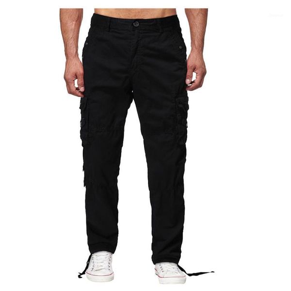 men's pants kancoold cotton straight sport pure color multi-pocket work casual loose sweatpants drawstring pant nov6, Black 
men's pants kancoold cotton straight sport pure color multi-pocket work casual loose sweatpants drawstring pant nov6, Black