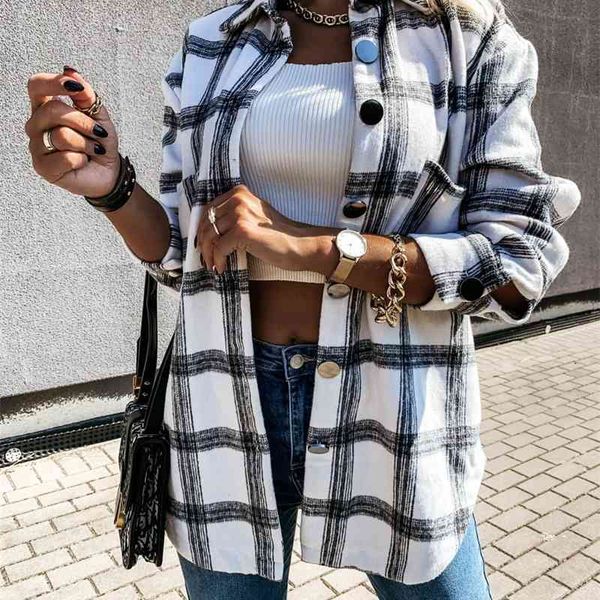 women's jackets women long sleeve plaid jacket autumn winter oversized coa l63 fashion loose outwear vintage elegant streetwea, Black;brown
women's jackets women long sleeve plaid jacket autumn winter oversized coa l63 fashion loose outwear vintage elegant streetwea, Black;brown