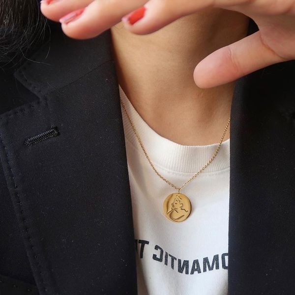 pendant necklaces high polished glossy woman portrait face round pendants & necklace women simple titanium steel chain choker jewelry, Silver
pendant necklaces high polished glossy woman portrait face round pendants & necklace women simple titanium steel chain choker jewelry, Silver