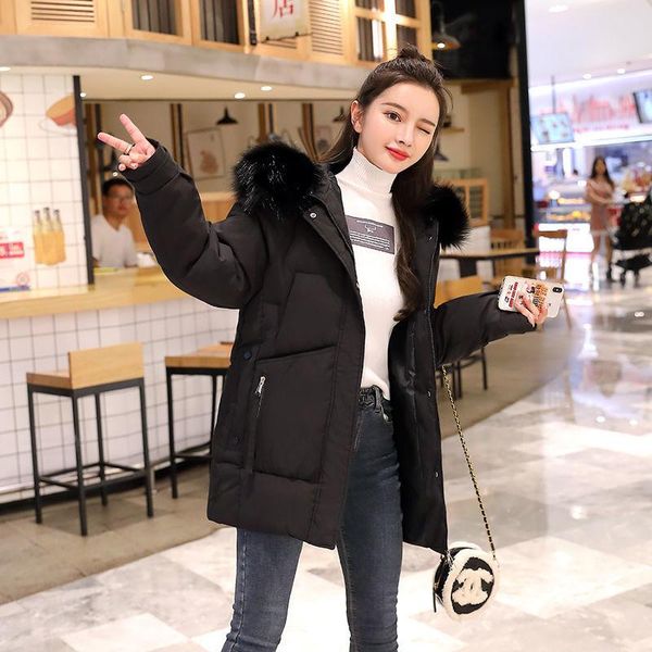 women's down & parkas 2021 winter hooded loose jacket cotton-padded jackets casual long sleeve thick warm fur collar outwear n2, Black
women's down & parkas 2021 winter hooded loose jacket cotton-padded jackets casual long sleeve thick warm fur collar outwear n2, Black