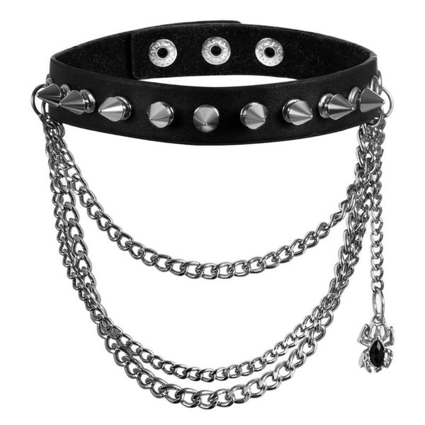 gothic cuspidal spikes rivet cuff black leather necklaces & choker cool jewelry accessories chokers, Golden;silver
gothic cuspidal spikes rivet cuff black leather necklaces & choker cool jewelry accessories chokers, Golden;silver