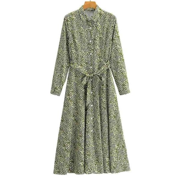summer women long dress section ladies' turn-down collar sleeve dresses female streetwear 210524, Black;gray