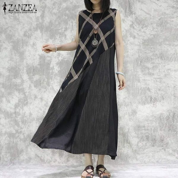 casual dresses 2021 summer check patchwork cotton linen dress zanzea vintage sarafans women sleeveless long sundress vestidos robe plus size, Black;gray
casual dresses 2021 summer check patchwork cotton linen dress zanzea vintage sarafans women sleeveless long sundress vestidos robe plus size, Black;gray