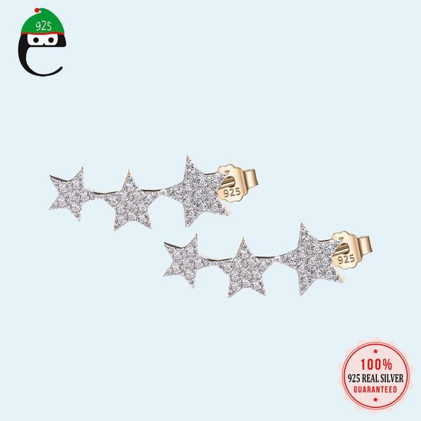 stars earrings genuine 925 sterling silver stud earring high class cz stone shiny gift jewelry for girls birthday party ds1813, Golden;silver
stars earrings genuine 925 sterling silver stud earring high class cz stone shiny gift jewelry for girls birthday party ds1813, Golden;silver