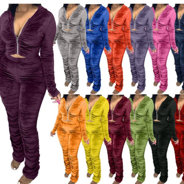 women's tracksuits women velvet tracksuit designers clothes two piece set pleated zipper long sleeve jacket trousers outfits ladie, Gray
women's tracksuits women velvet tracksuit designers clothes two piece set pleated zipper long sleeve jacket trousers outfits ladie, Gray