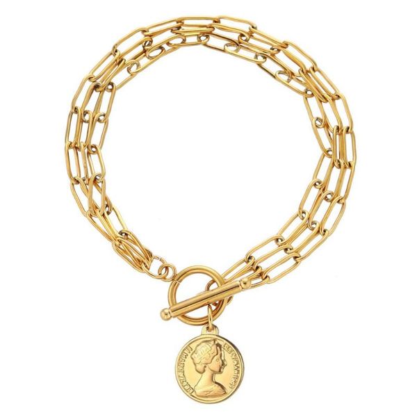 charm bracelets stainless steel multi layer paper clip link chain ot buckle coin bracelet for women clasp toggle jewelry, Golden;silver
charm bracelets stainless steel multi layer paper clip link chain ot buckle coin bracelet for women clasp toggle jewelry, Golden;silver