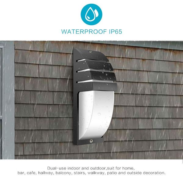outdoor led ip65 waterproof wall lamp radar motion sensor courtyard garden porch sconce light 12w high brightness ac85--265v lamps