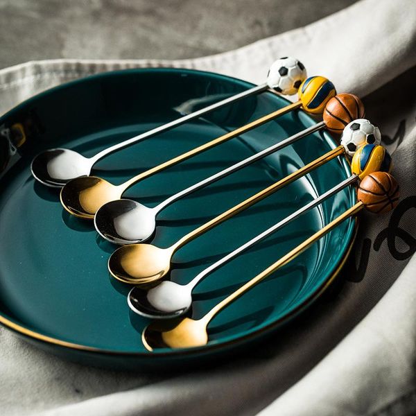 spoons creative ball spoon basketball volleyball football coffee ice stainless steel tableware kitchen accessories
spoons creative ball spoon basketball volleyball football coffee ice stainless steel tableware kitchen accessories