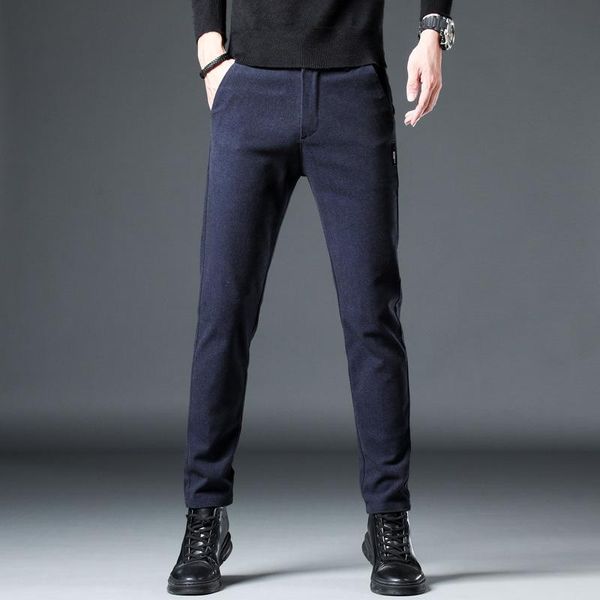 men's pants brand classic casual business fashion black blue elastic regular fit brushed fabric trousers
men's pants brand classic casual business fashion black blue elastic regular fit brushed fabric trousers