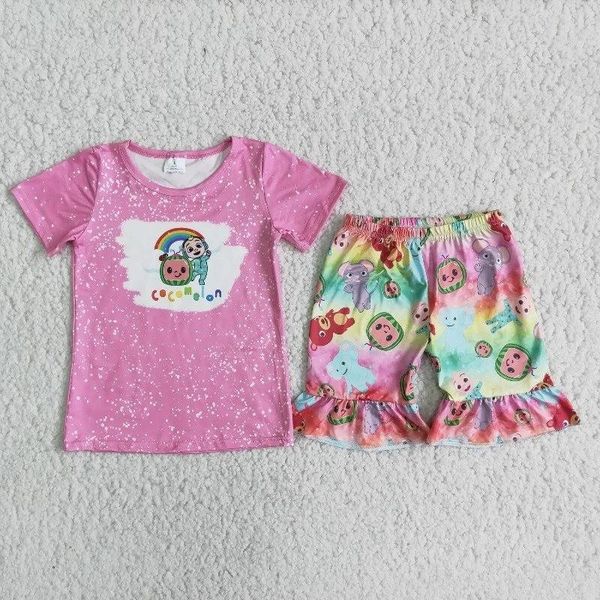 wholesale summer baby girl fashionable kids clothes cartoon pink tie dye short sleeve shirt ruffle colorful children sets outfit clothing, White
wholesale summer baby girl fashionable kids clothes cartoon pink tie dye short sleeve shirt ruffle colorful children sets outfit clothing, White