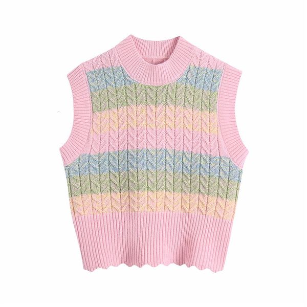 women's knits & tees women fashion colorful striepd za short sweaters chic lady spring casual o-neck sleeveless knitted pullover v, White
women's knits & tees women fashion colorful striepd za short sweaters chic lady spring casual o-neck sleeveless knitted pullover v, White