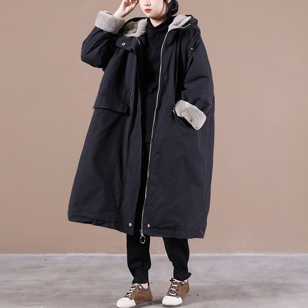 leather oversized casual loose bulk furry lining long cordon waistline wadded jacket mujer parka y1140 9s3r, Black
leather oversized casual loose bulk furry lining long cordon waistline wadded jacket mujer parka y1140 9s3r, Black