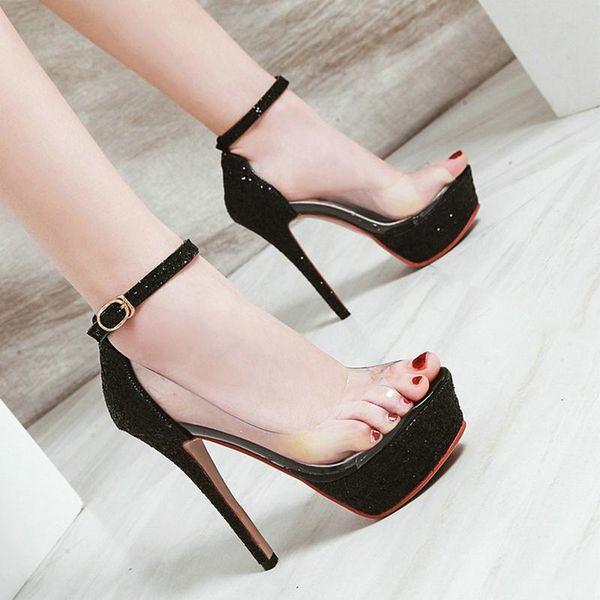 dress shoes 2021 platform thin high heel women pumps bling buckle pu leather summer women's plus size 43, Black
dress shoes 2021 platform thin high heel women pumps bling buckle pu leather summer women's plus size 43, Black