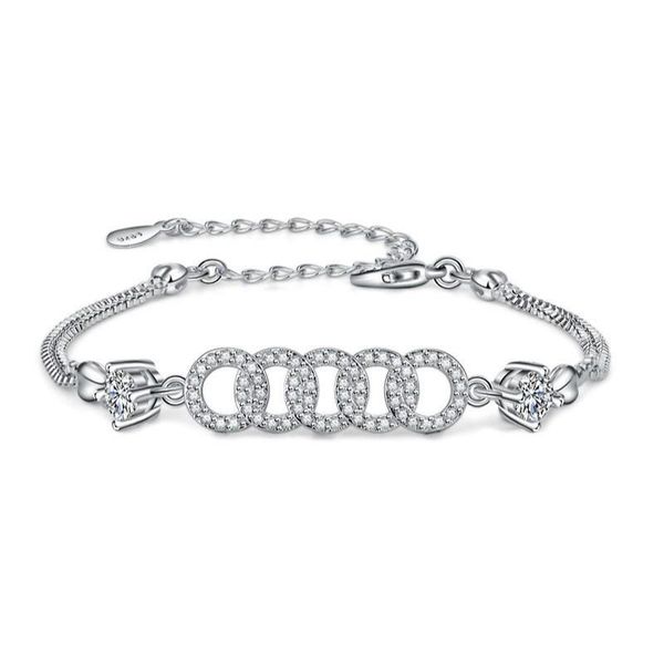 link, chain luckyshine valentine's gift plated silver copper white round cubic zirconia charm bracelet for women bangles, Black
link, chain luckyshine valentine's gift plated silver copper white round cubic zirconia charm bracelet for women bangles, Black
