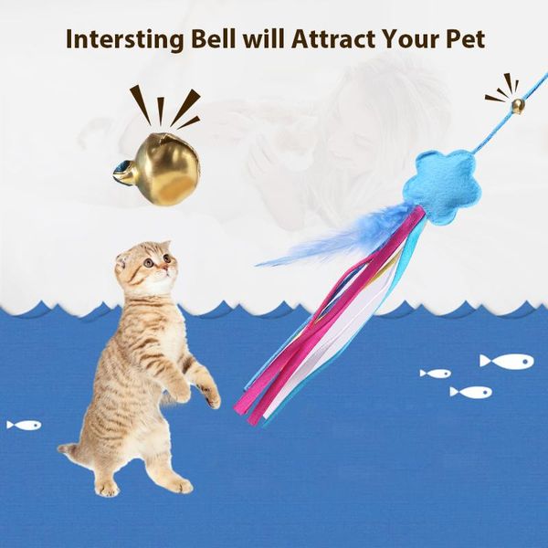 cat toys 2 in 1 laser interactive funny exercise feather teaser wand toy with light pointer bell for pet dog
cat toys 2 in 1 laser interactive funny exercise feather teaser wand toy with light pointer bell for pet dog
