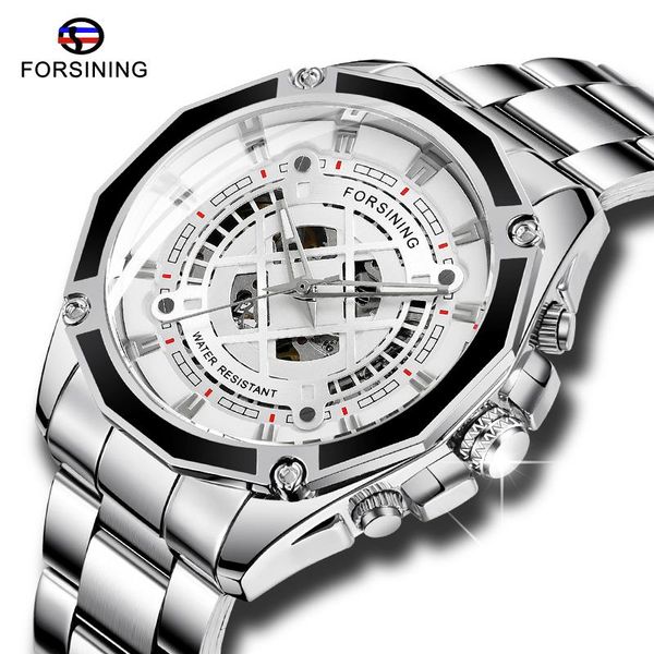 luxury forsining silver stainless steel steampunk automatic men watch fashion mechanical wristwatch male business clock wristwatches, Slivery;brown
luxury forsining silver stainless steel steampunk automatic men watch fashion mechanical wristwatch male business clock wristwatches, Slivery;brown