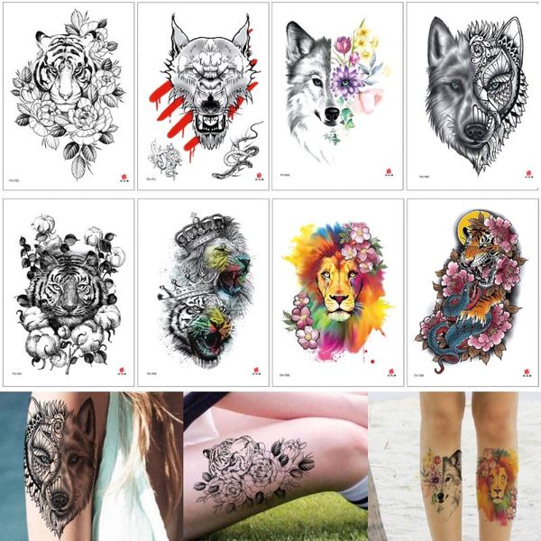 temporary tattoos animal tattoo waterproof woman man body art sticker wolf tiger lion leopard decal water transfer personality 3d
temporary tattoos animal tattoo waterproof woman man body art sticker wolf tiger lion leopard decal water transfer personality 3d