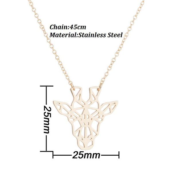 pendant necklaces stainless steel giraffe head necklace for women chain choker male female hollow deer heads fashion jewelry xmas gift, Silver
pendant necklaces stainless steel giraffe head necklace for women chain choker male female hollow deer heads fashion jewelry xmas gift, Silver