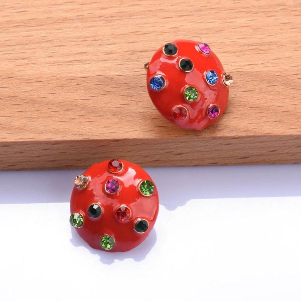 stud fashion red enamel metal round earrings women simple inlay colorful rhinestone jewelry accessories female, Golden;silver
stud fashion red enamel metal round earrings women simple inlay colorful rhinestone jewelry accessories female, Golden;silver