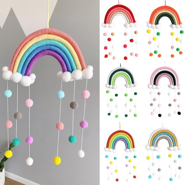 decorative objects & figurines hand-woven rainbow ornaments baby room home decoration wall hanging kids boy girl tassels wind chimes po prop
decorative objects & figurines hand-woven rainbow ornaments baby room home decoration wall hanging kids boy girl tassels wind chimes po prop