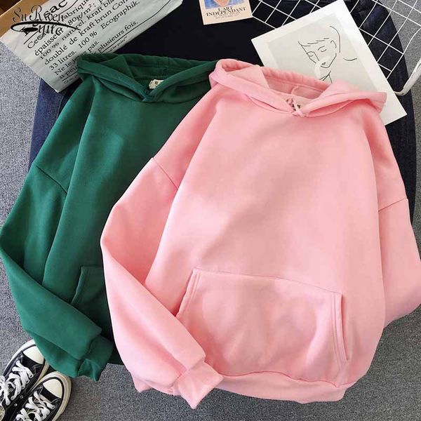 autumn solid 6 colors harajuku sweatshirt women streetwear korean fashion thick oversize loose hooded coat female 11619 210521, Black
autumn solid 6 colors harajuku sweatshirt women streetwear korean fashion thick oversize loose hooded coat female 11619 210521, Black
