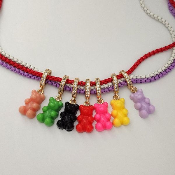 chains y2k colorful resin bear cz pendant necklace for women rainbow box chain cute cartoon bears choker necklaces 2021 trendy jewelry, Silver
chains y2k colorful resin bear cz pendant necklace for women rainbow box chain cute cartoon bears choker necklaces 2021 trendy jewelry, Silver